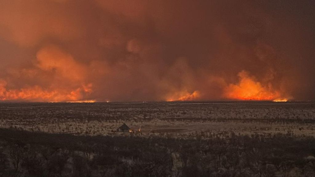 Enorme brand in nationaal park Etosha in Namibië, honderden militairen ingezet