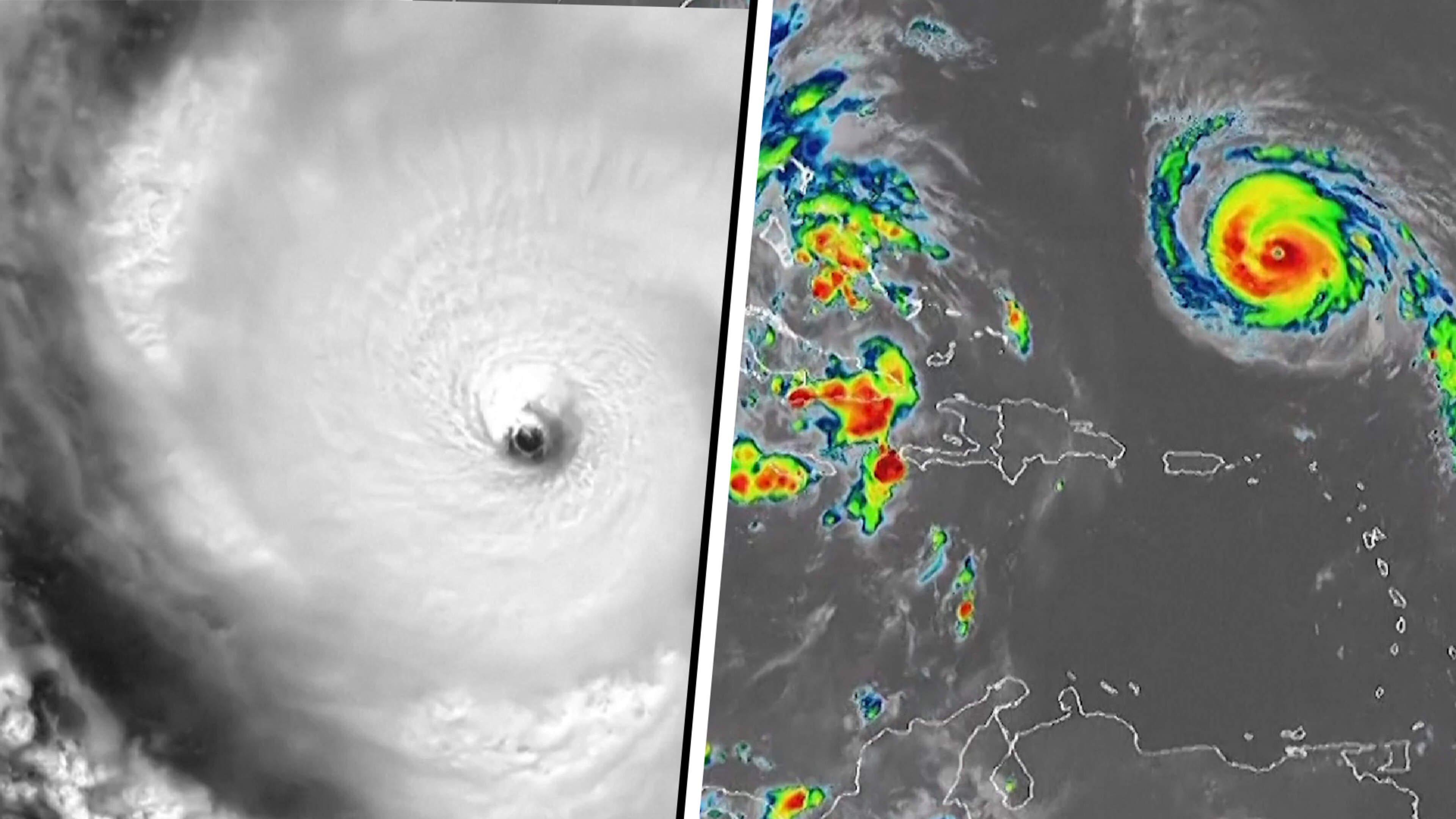 Dit is orkaan Humberto die mogelijk het Nederlandse weer gaat beïnvloeden