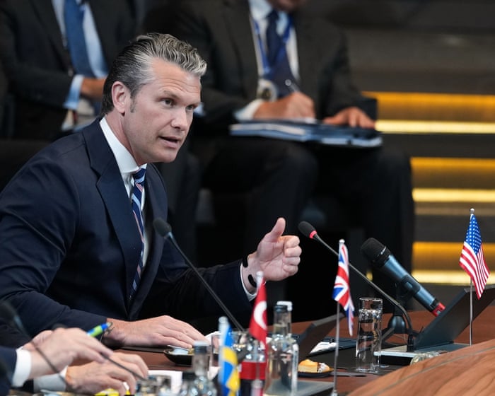 Pete Hegseth accuses Nato countries of ‘free riding’ in combative address