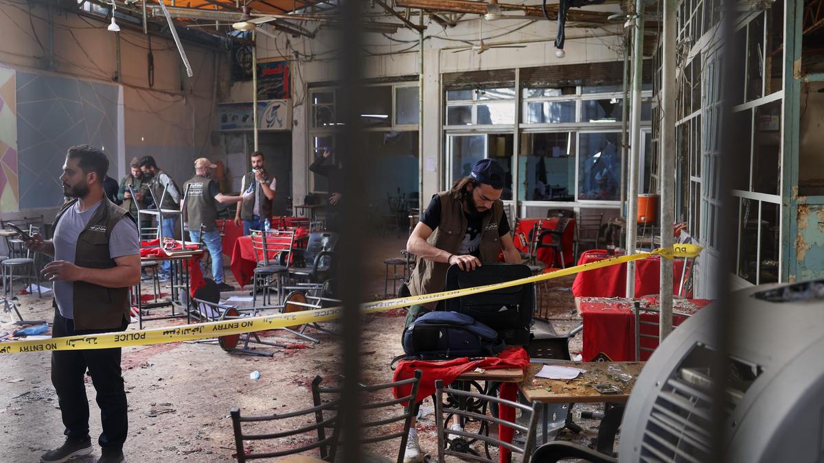 At least nine killed as explosive device goes off in cafe in Syria's Damascus