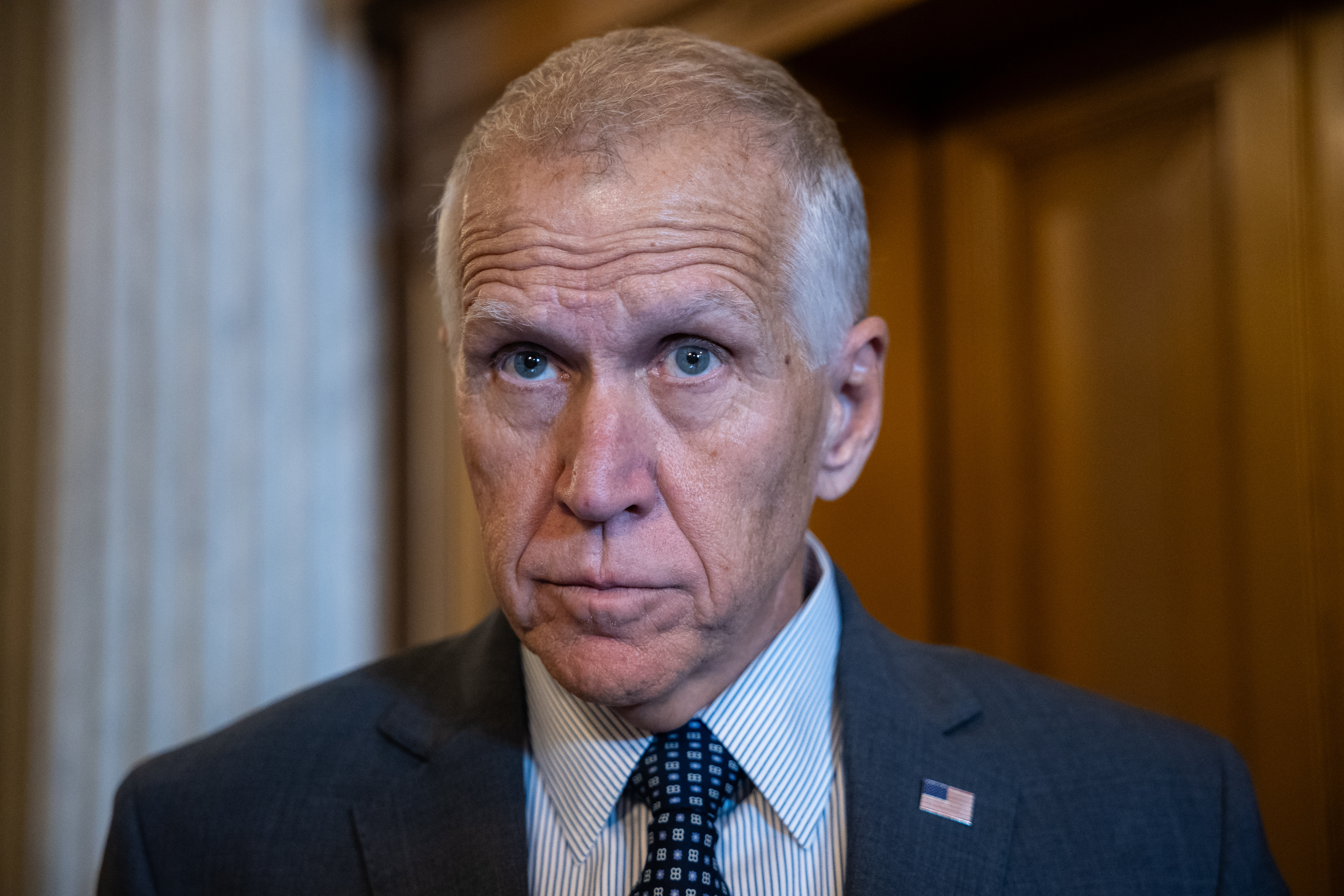 Sen. Thom Tillis rails against Trump's fixation on voting legislation