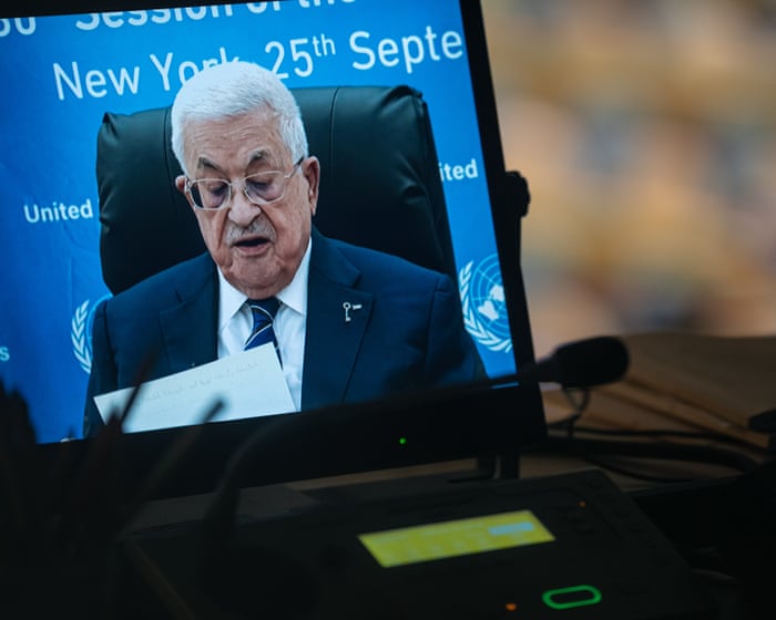 Israel carrying out crime against humanity in Gaza, Palestinian president Mahmoud Abbas tells UN – as it happened