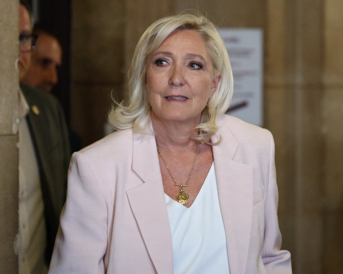 Marine Le Pen to run for presidency and appeal against conviction in France’s highest court