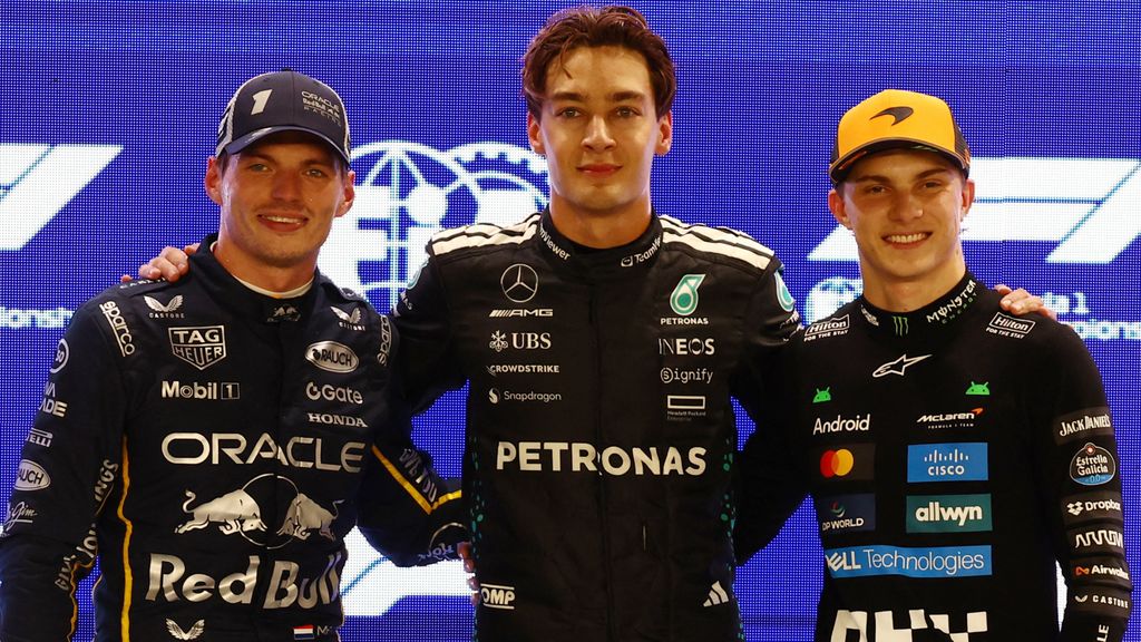 Verstappen blijft WK-leider Piastri voor in kwalificatie, Russell op pole in Singapore