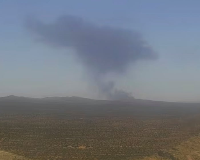 B-52 bomber crashes after takeoff at US military base in southern California