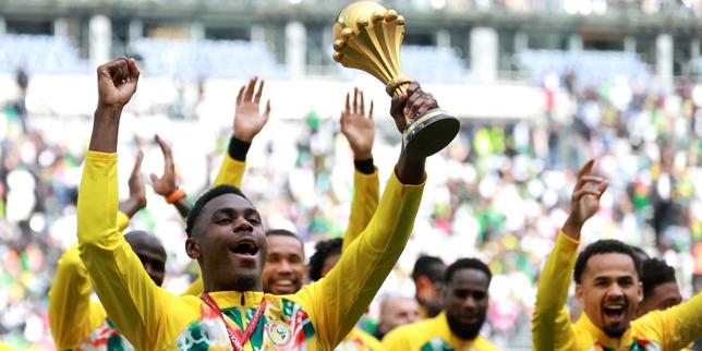 Senegal parades Africa Cup of Nations trophy at the Stade de France to celebrate the 'only champions of Africa'