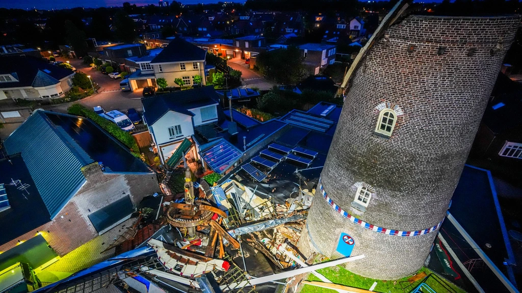 Nacht met zware onweersbuien en veel schade na dagen verzengende hitte