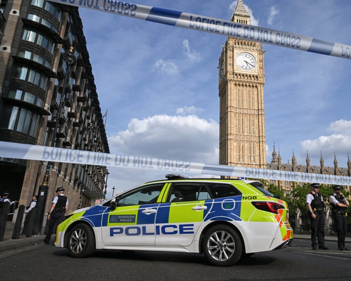 Five officers injured as police boat strikes Westminster Bridge