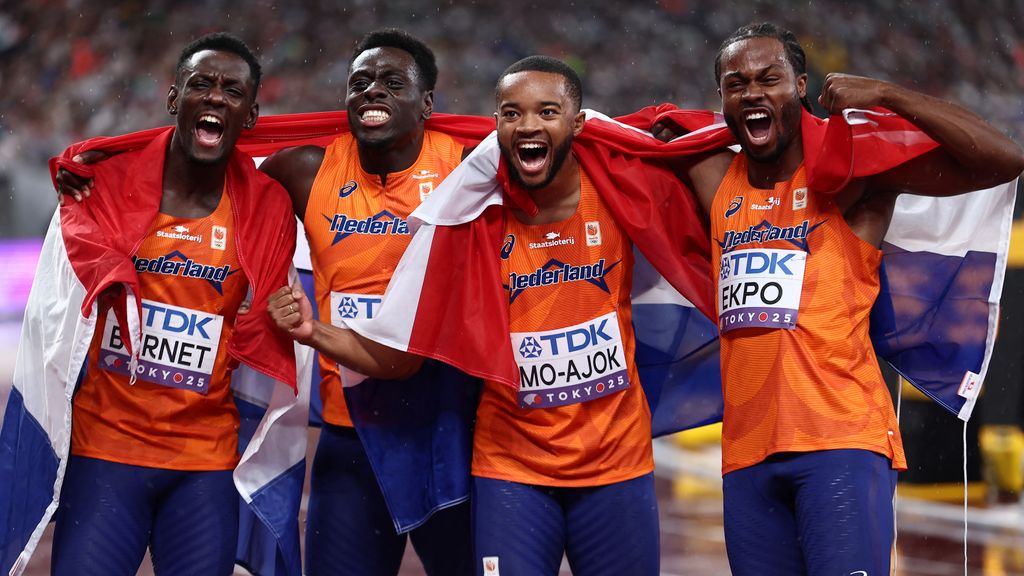 Sprinters stunten met estafettebrons op WK in Tokio, ook brons vrouwen op 4x400m