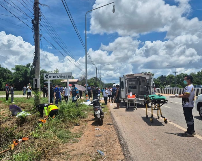At least nine monks killed in Thailand after boy drives truck into procession