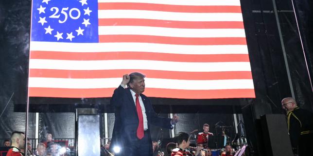 Trump uses the United States's 250th anniversary celebrations to celebrate himself