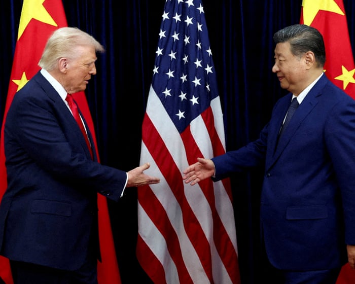 Trump to head to China for high-stakes talks with Xi – US politics live