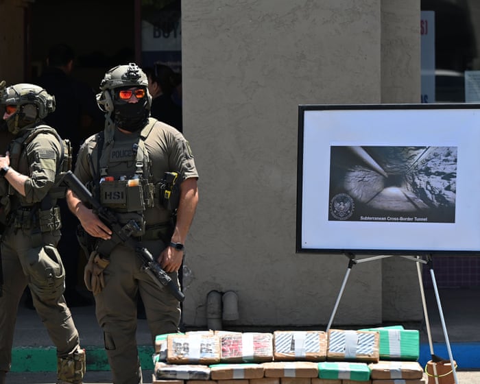 Four suspects charged after one-ton cocaine bust reveals US-Mexico tunnel