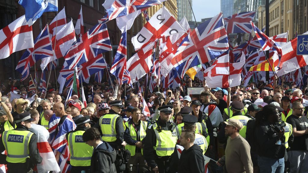 Meer dan 100.000 demonstranten bij anti-immigratieprotest Londen