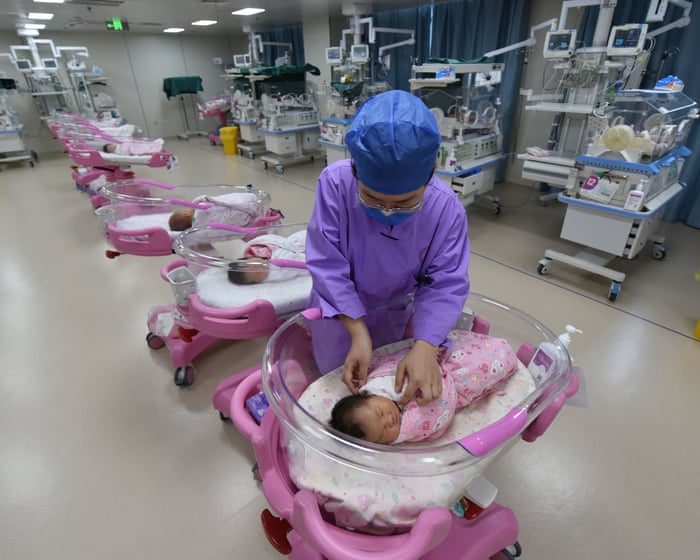 China’s population falls again as birthrate drops 17% to record low