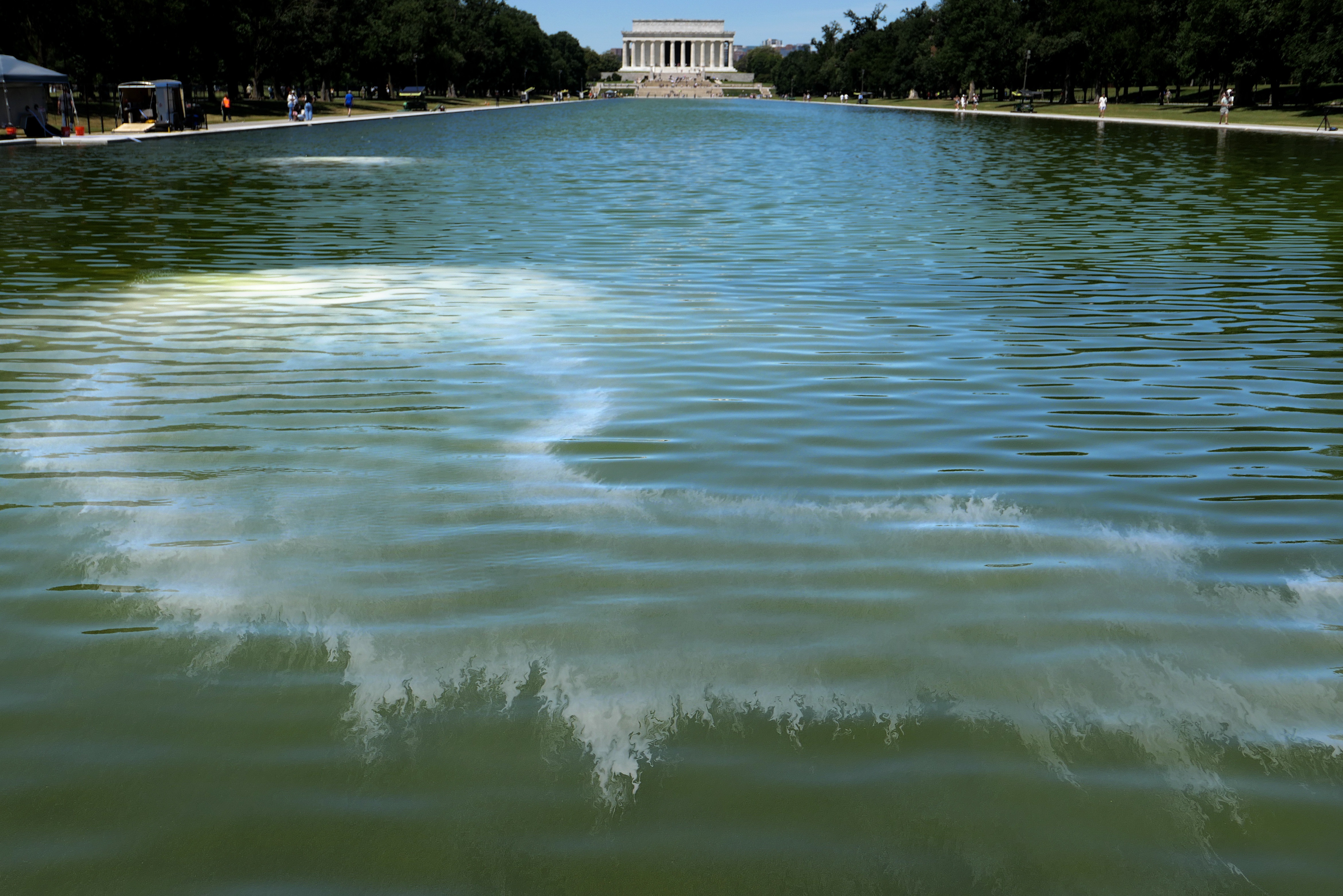 Algae clouded Trump's vision for the Reflecting Pool. But scientists aren't surprised