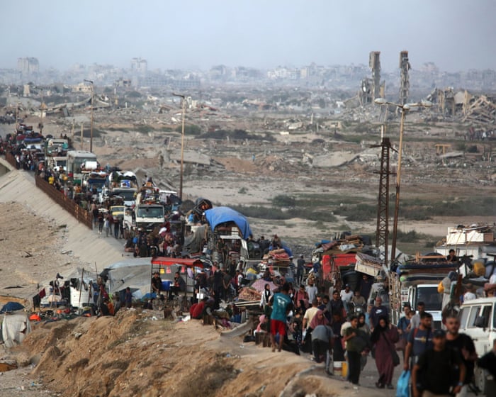 Israel army says it will use ‘unprecedented force’ in Gaza City and urges residents to leave – as it happened