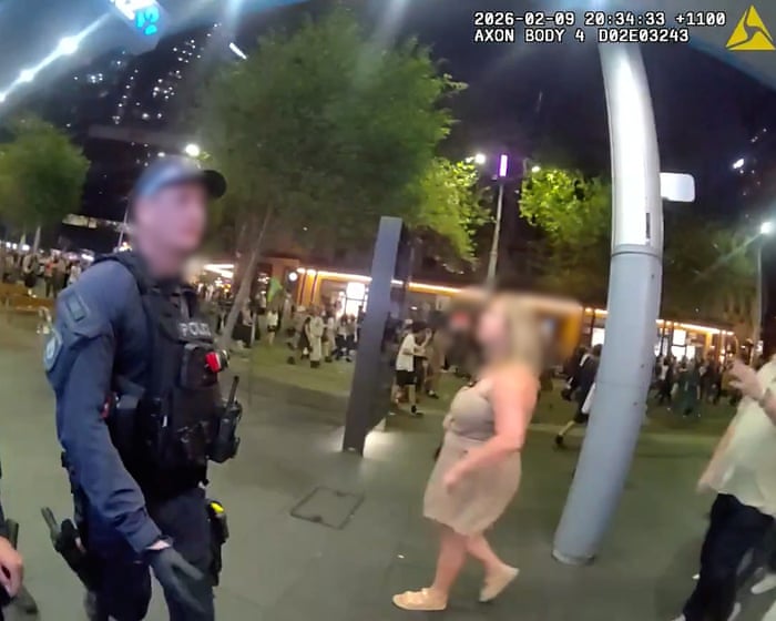 Footage of police officer boasting about punching Sydney anti-Herzog protester raises questions about conduct