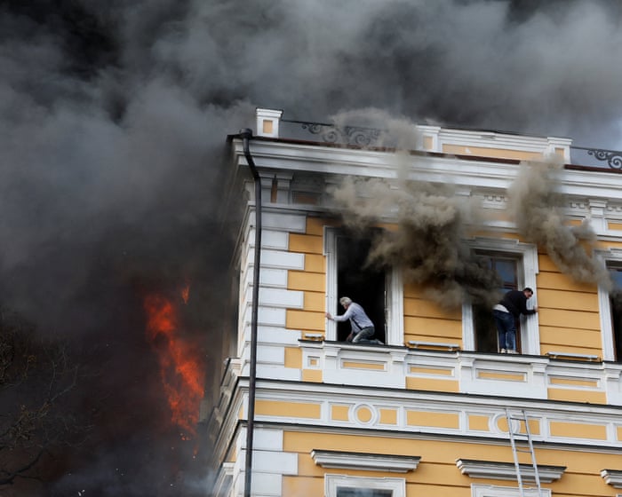 Russian strike on Kyiv’s science academy kills at least one in latest daytime attack