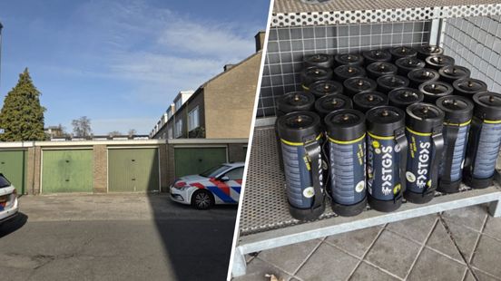 Lachgasflessen en harddrugs in garage: 2 personen verdacht