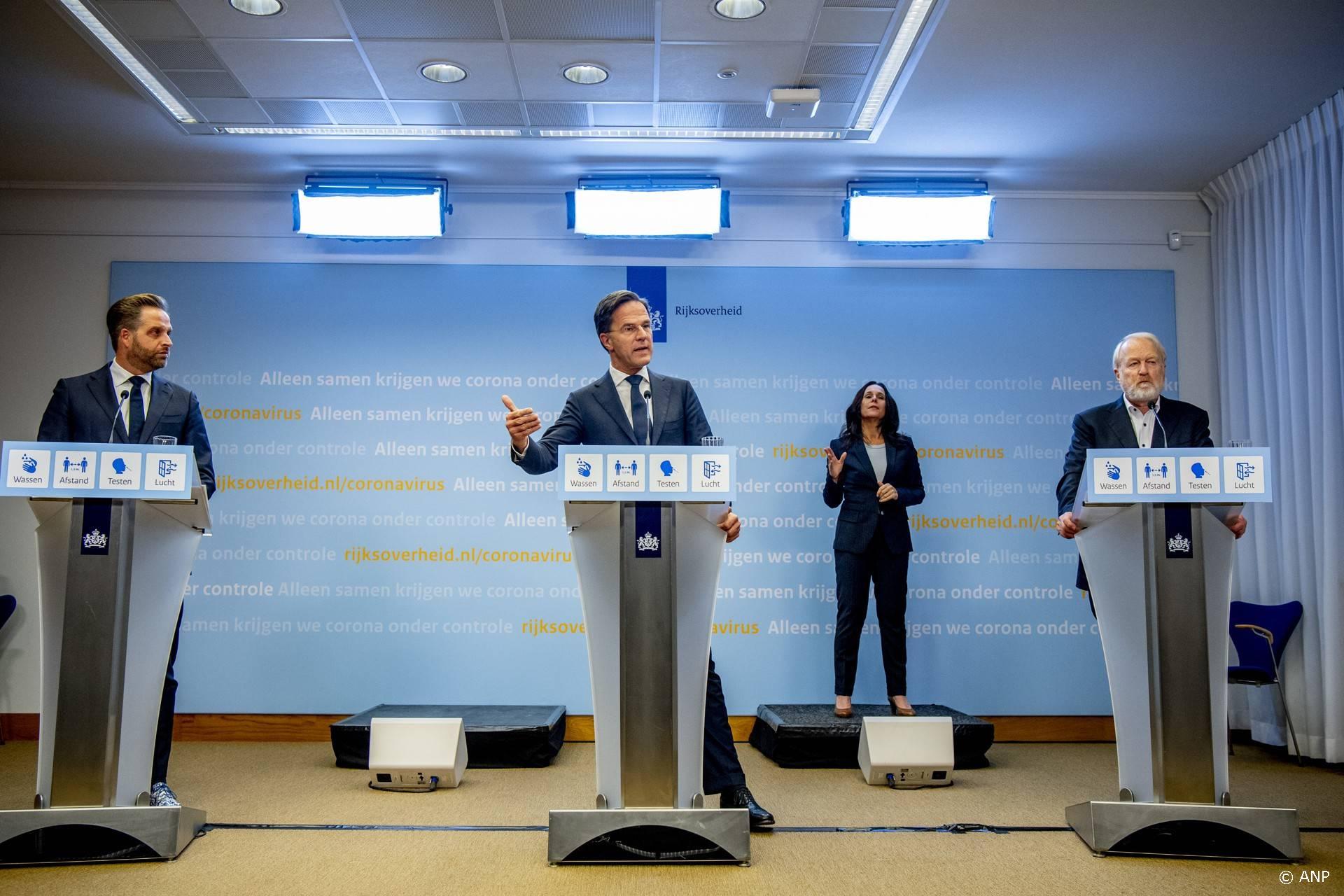 Rutte, De Jonge en Van Dissel moeten voor coronacommissie komen