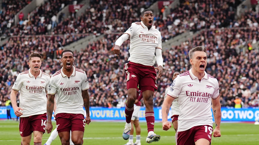 Arsenal zet nieuwe stap richting landstitel met late zege bij West Ham United