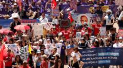Watch: May Day rallies in support of workers' rights held across major US cities