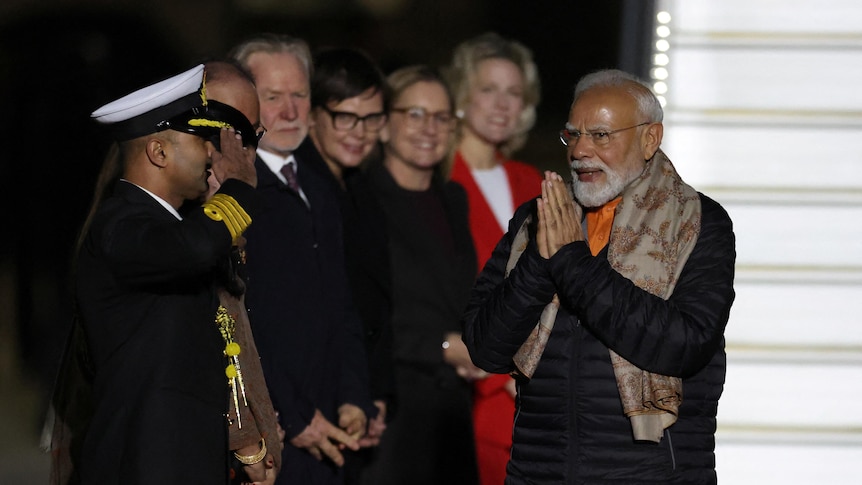 Modi arrives in Melbourne amid planned human rights protests