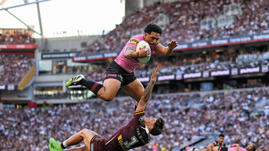 Penrith’s era comes to an end as Broncos defeat reigning premiers to book grand final spot against Storm