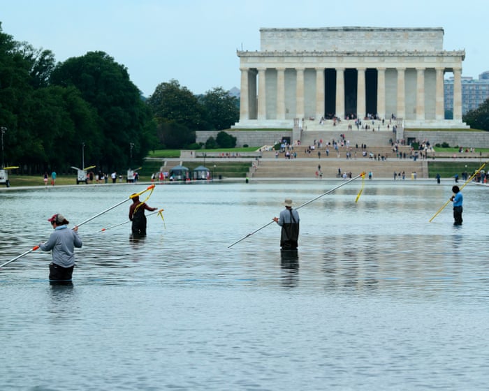 Trump says repair work to begin ‘immediately’ on beleaguered reflecting pool