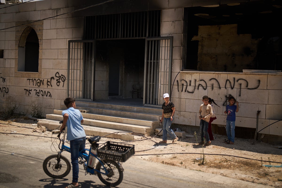 West Bank mosques set on fire during weekend of settler violence