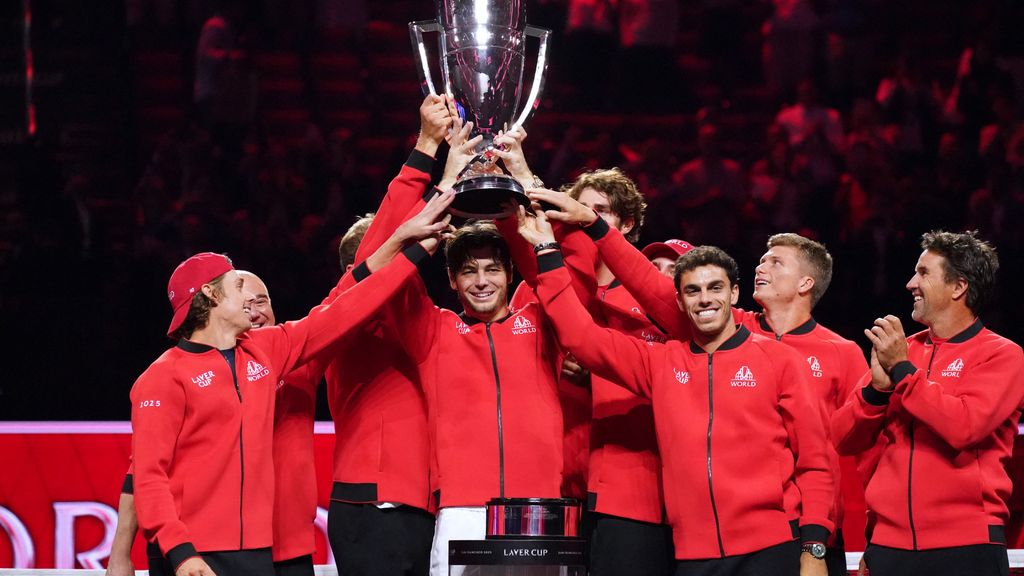 Tennissers Team Wereld winnen in San Francisco voor derde keer Laver Cup