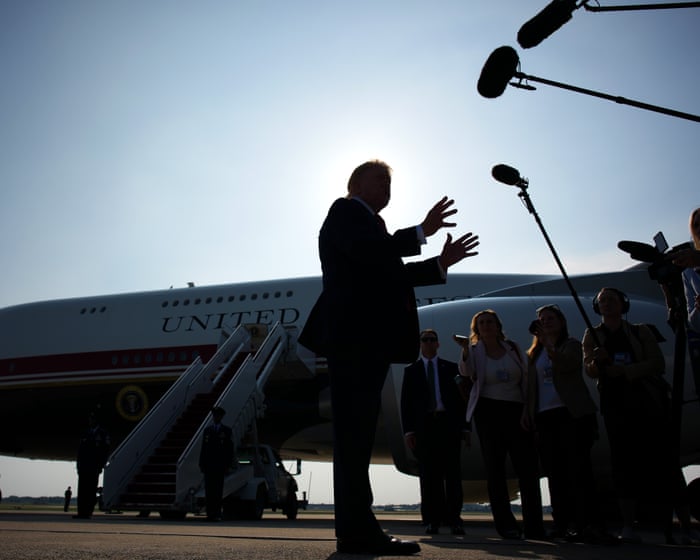 ‘Everybody is profiting’: Trump dismisses questions about over $1bn in crypto earnings – live