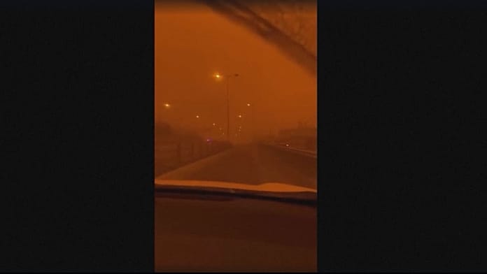 Sahara dust turns skies red over Crete