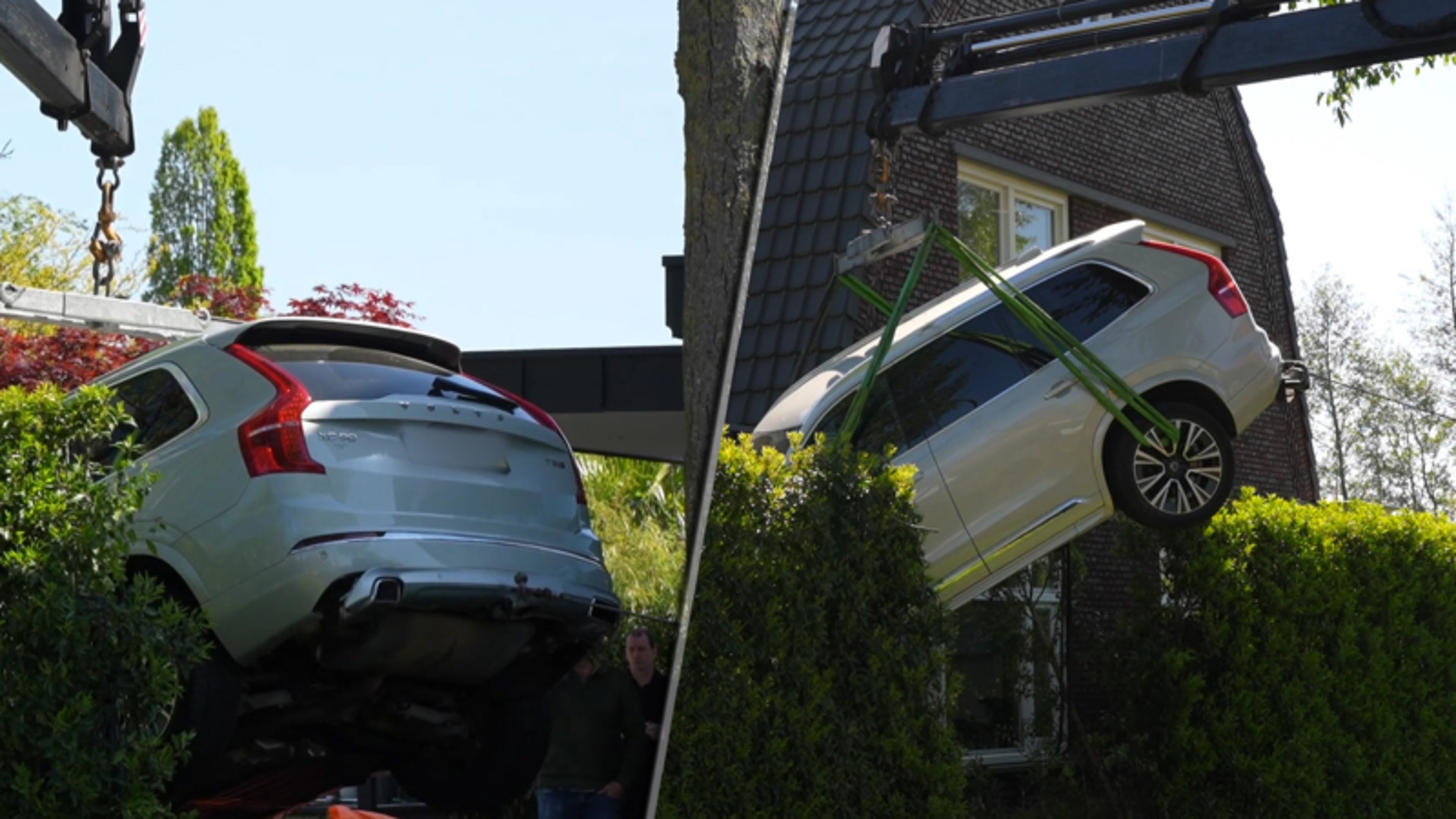 Auto belandt in tuin na ongeval in Waalwijk