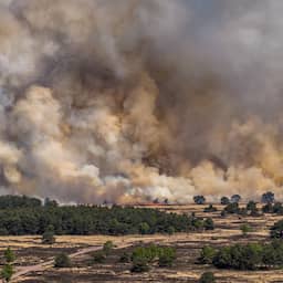 Live natuurbrand Veluwe | Rook verspreidt zich steeds verder, drie blushelikopters ingezet
