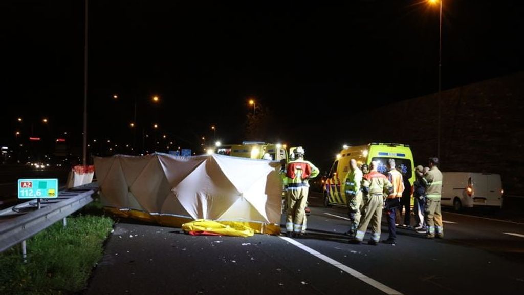 Motorrijder (30) omgekomen op A2, politie zoekt automobilist verlaten auto