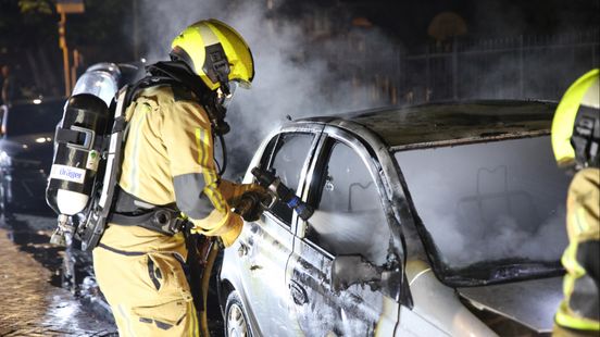 Auto gaat in vlammen op