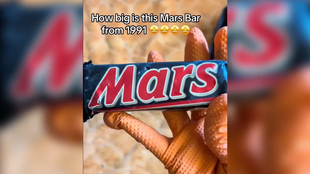 Britse schoonmaker vindt Mars uit 1991: anderhalf keer zo zwaar als huidige reep