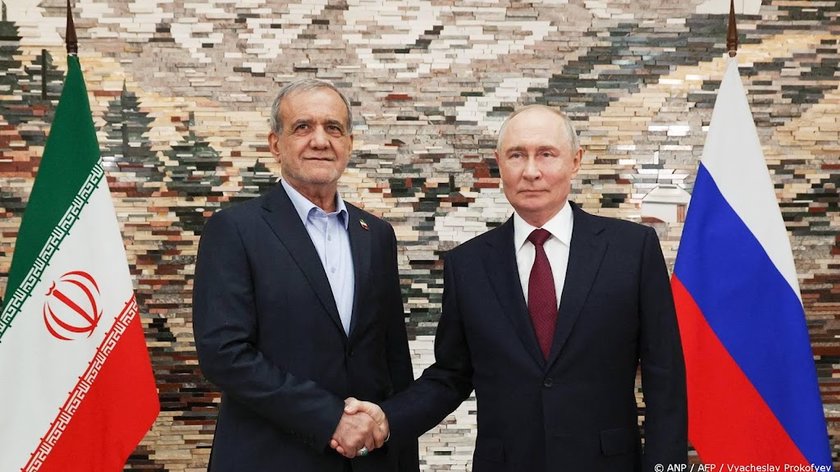 Pezeshkian bedankt Poetin voor Russisch standpunt in Iranoorlog