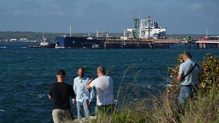 Russian oil tanker docks in Cuba after US allows passage despite energy blockade