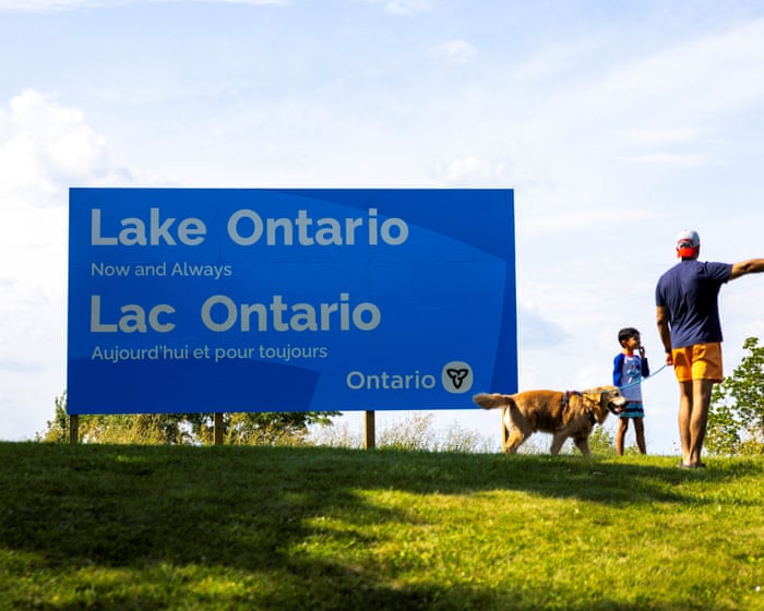 Canada erects giant ‘Lake Ontario’ sign as spat with Trump over name escalates