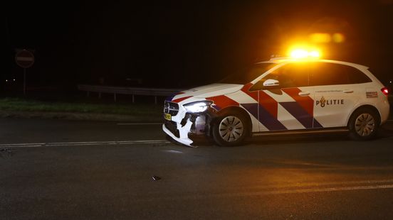 Botsing met politieauto in Drachten