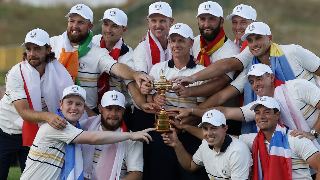 Europese golfers winnen enerverende Ryder Cup vol relletjes, gevloek en spanning