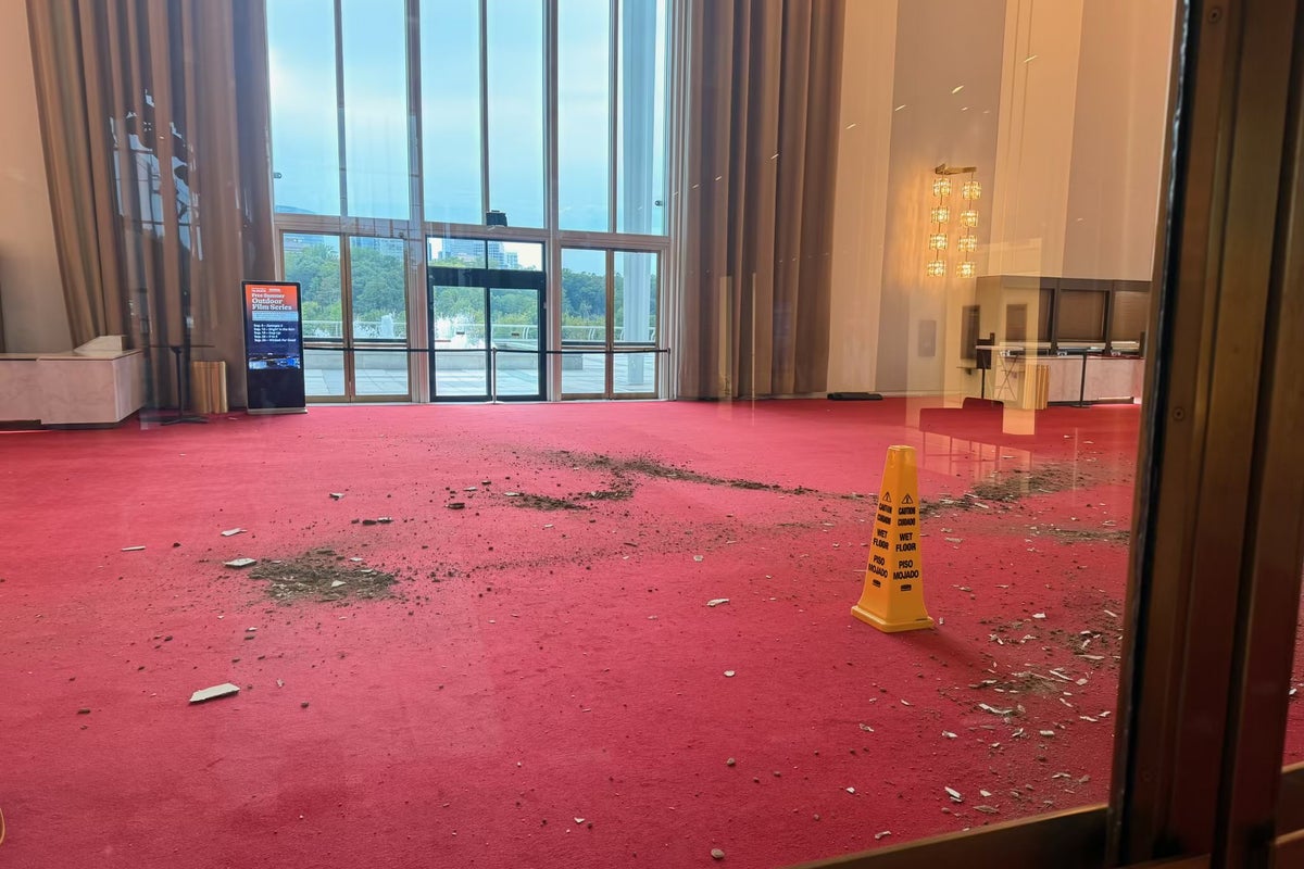 Part of the Kennedy Center’s ceiling collapses – sparking calls to allow Trump’s renovations