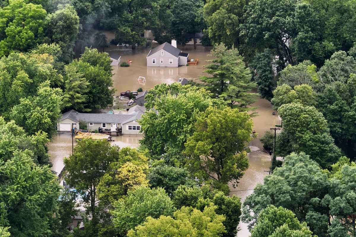 Five dead in Indiana as ‘once-in-a-lifetime’ flooding swallows homes - and water ‘is still rising’
