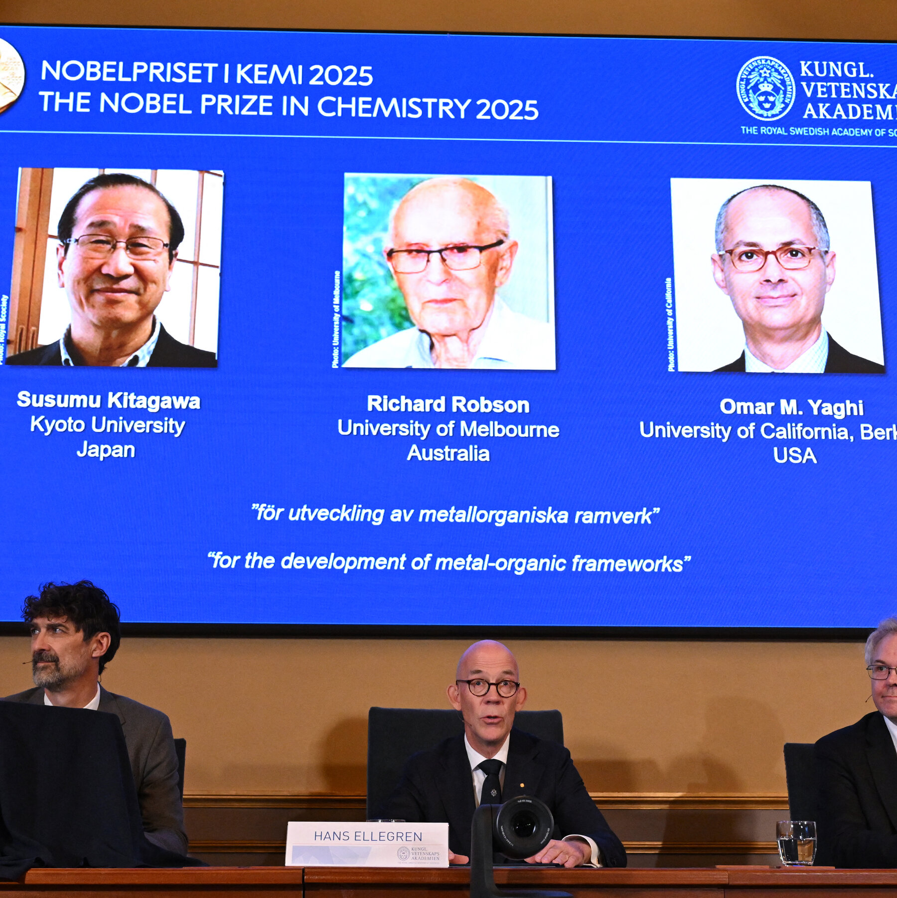 Nobel Prize in Chemistry Awarded to Architects of Metal-Organic Frameworks