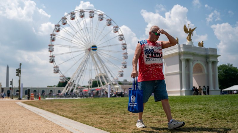 Extreme heatwave sparks safety concern for Trump’s July 4 festivities