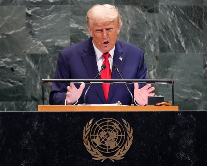 ‘Your countries are going to hell’: Trump attacks European leaders and United Nations in fiery general assembly speech – live