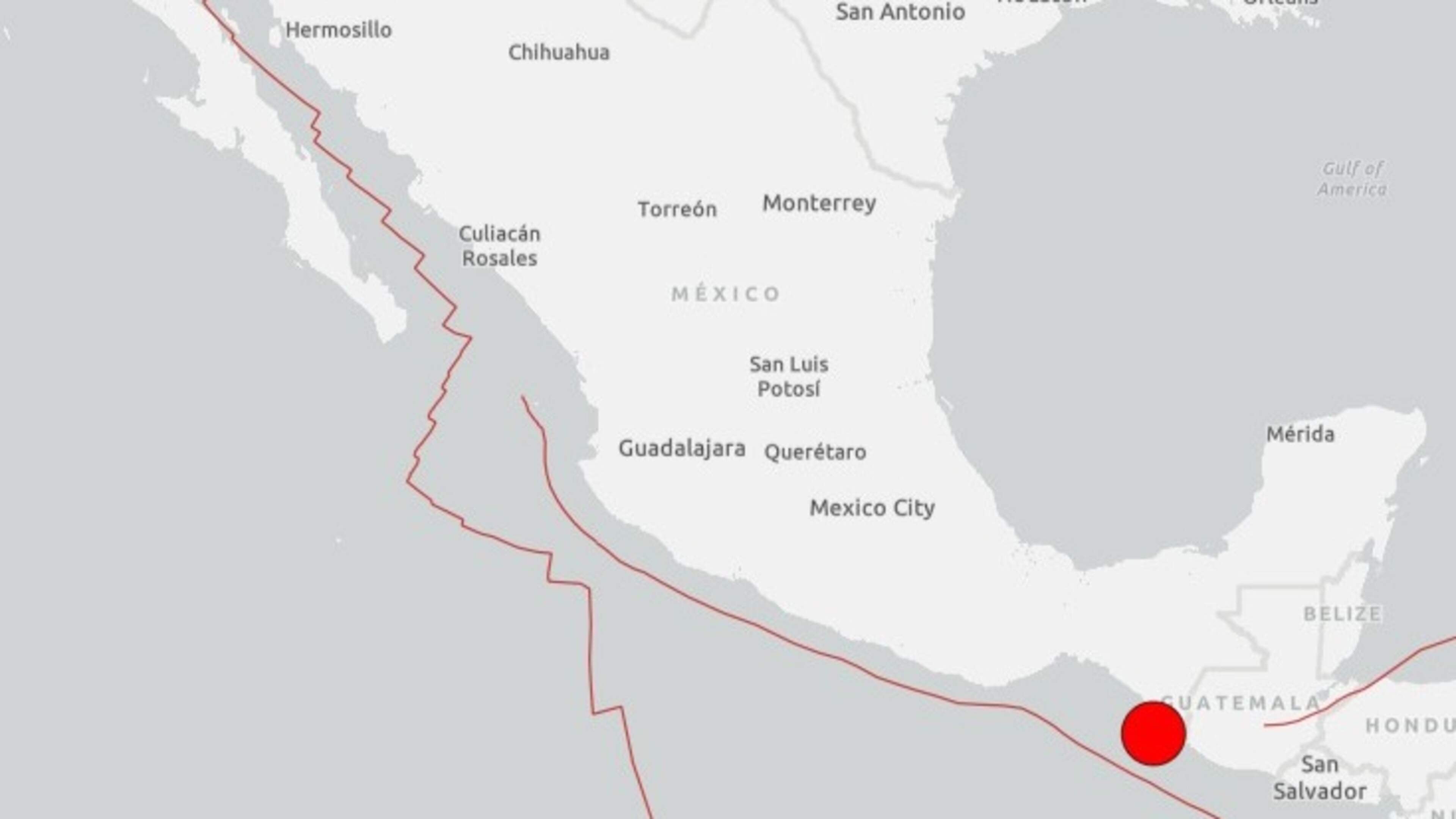 Aardbeving met kracht 7.4 voor kust van Mexico, tsunamiwaarschuwing afgegeven